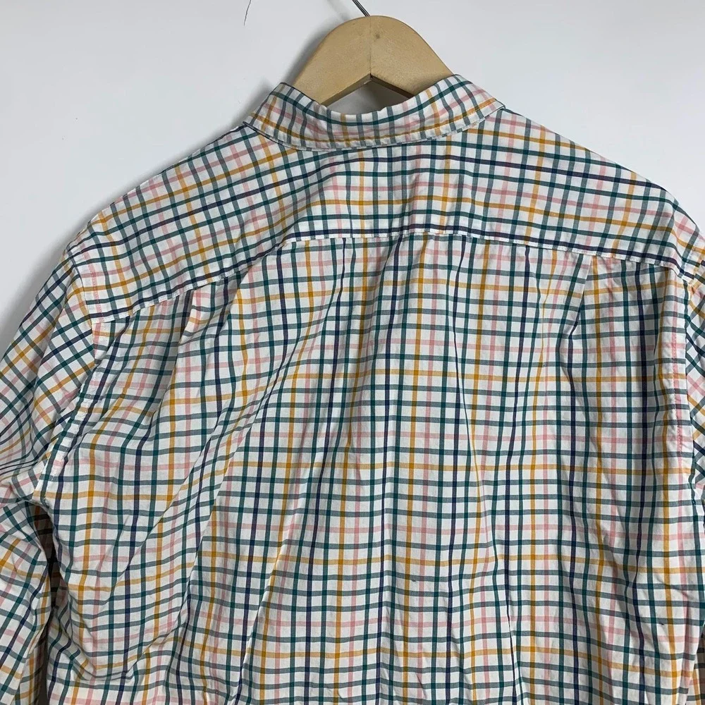 J Crew Slim Fit Long Sleeve Slim Untucked Button Down Shirt Plaid Men Size‎ L
